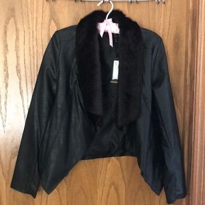Worthington black faux leather jacket
